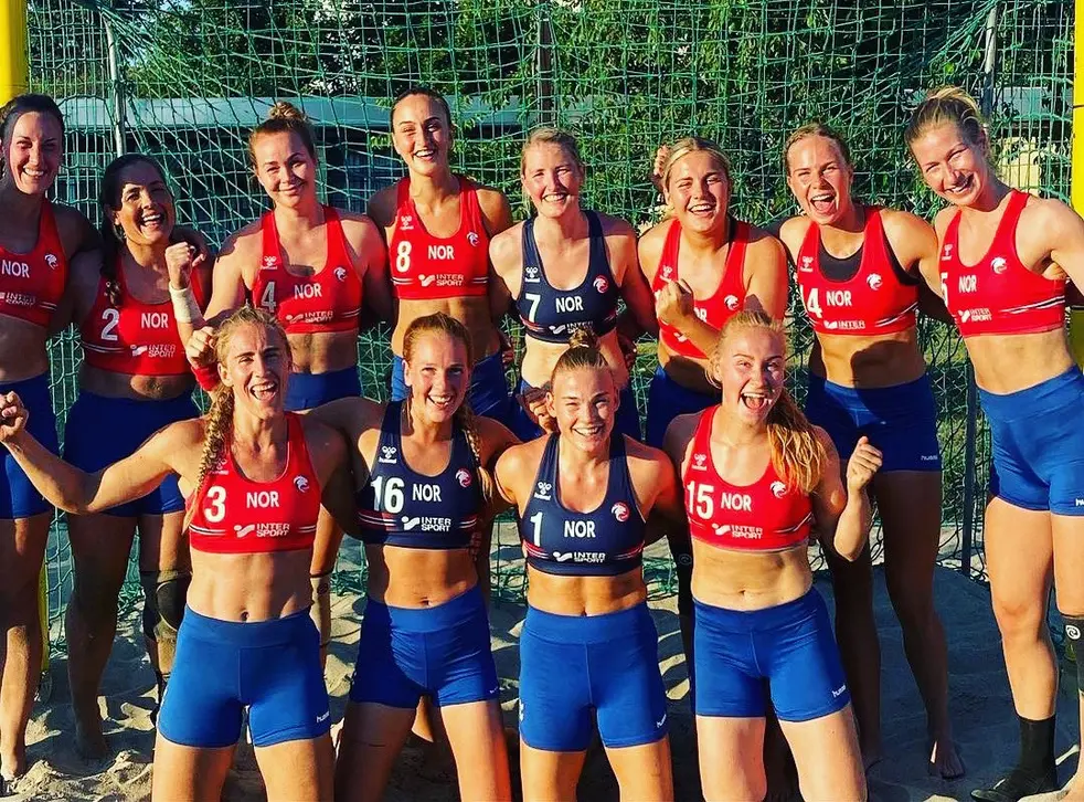 The Norwegian team want to wear shorts instead of bikini bottoms.